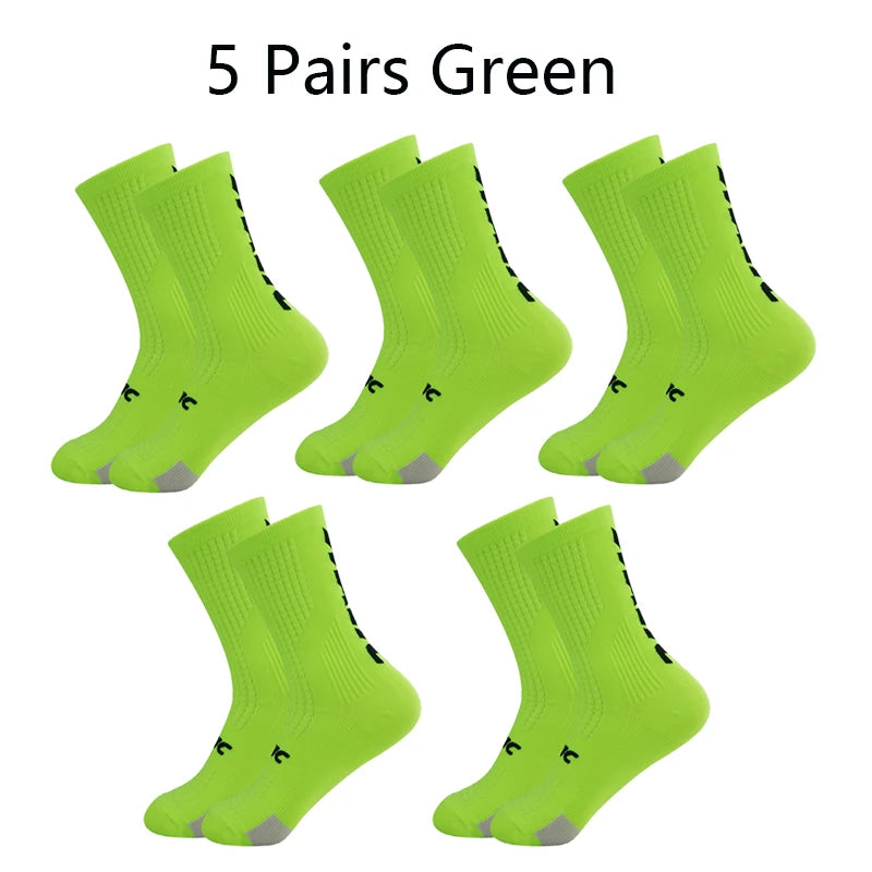 Running Compression Gear: 5 PR Men's Mid Tube, Breathable, Running and Hiking Compression Socks / Rungear