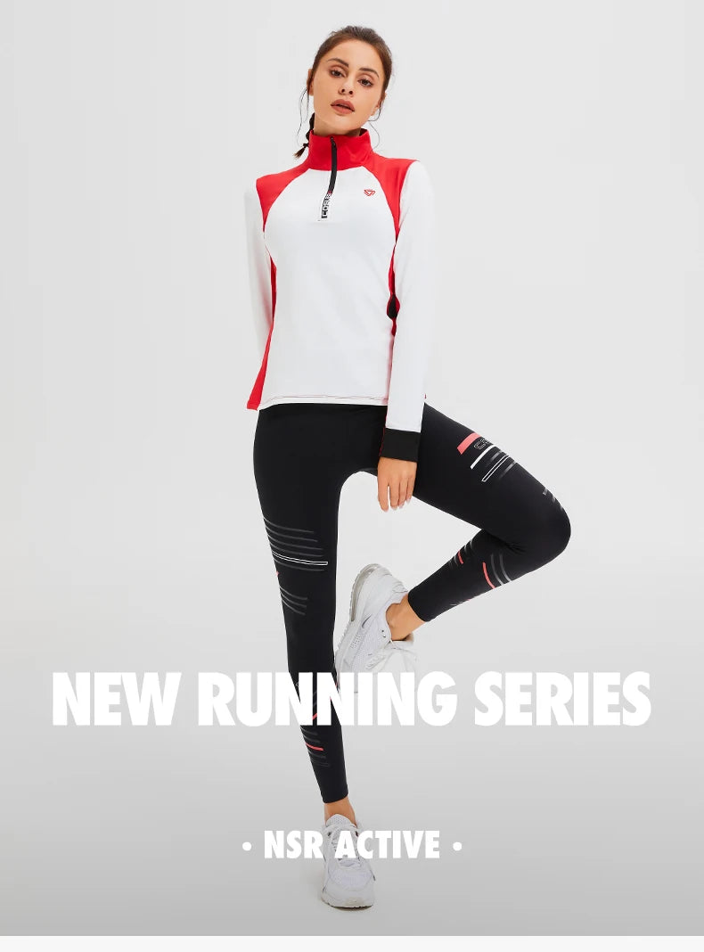 Women's Compression Apparel: Printed High Waisted Workout Pants With Pockets / Rungear