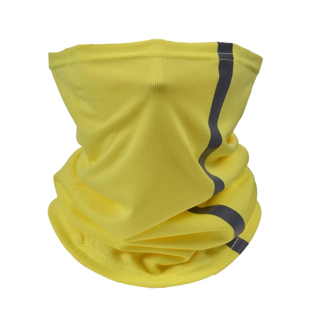 Reflective Running Gear: Neon Safety, UV Protection, Wind Protection Neck Gaiter / Rungear