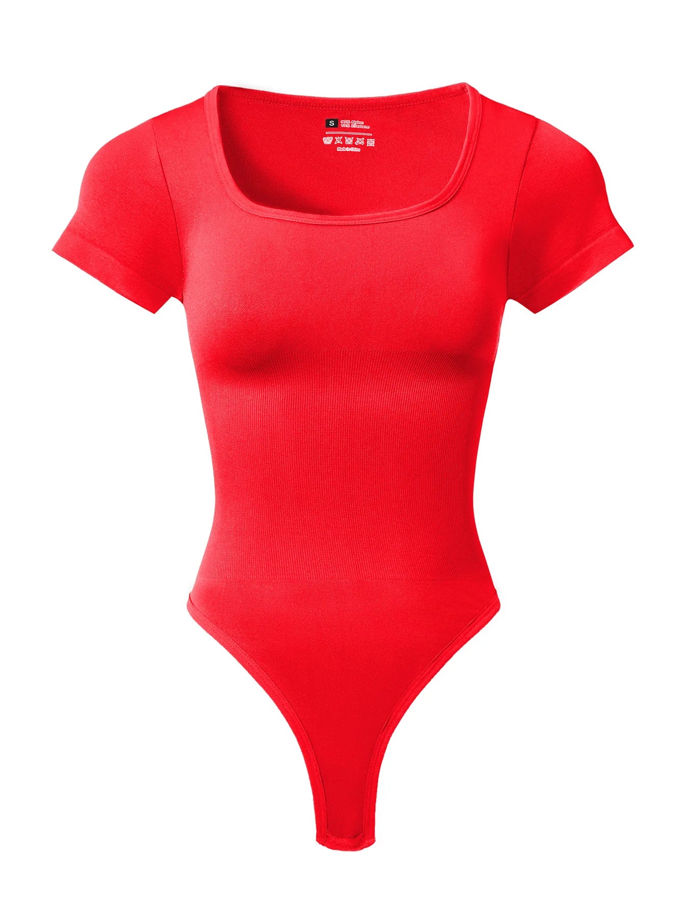 Women Casual Apparel: Plus Size, Seamless, Square Neck, High Elastic, Solid Ribbed Jumpsuit Top / Rungear