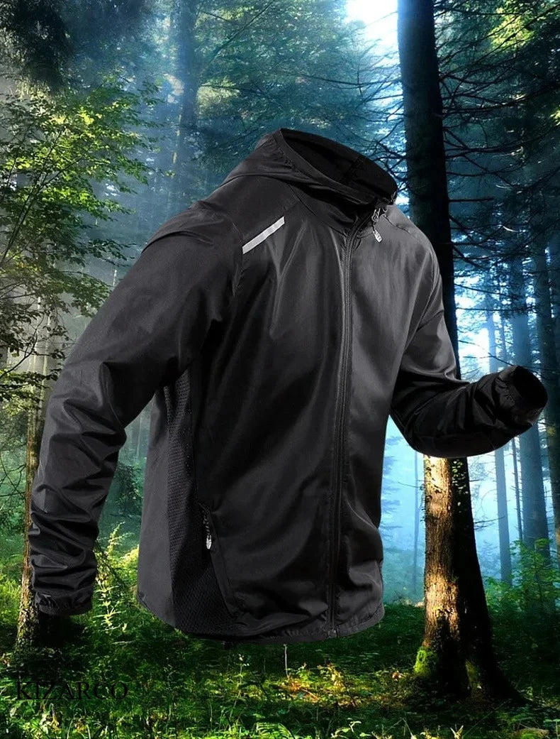 Running Reflective Apparel: 2025 Unisex, Hooded, Gradient Colour, Breathable Sports Jacket / Rungear