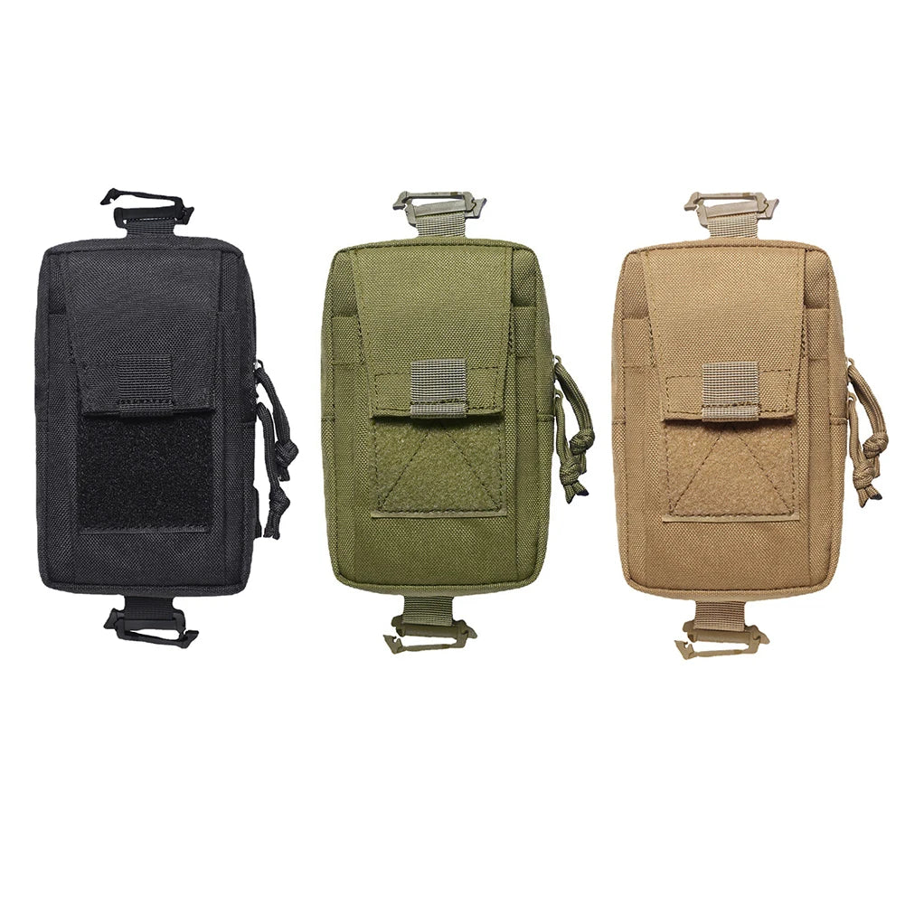 Trail Gear Accessories: Molle Backpack Strap Phone Holder Bag, for Outdoor Sports, Running, Hiking / Rungear