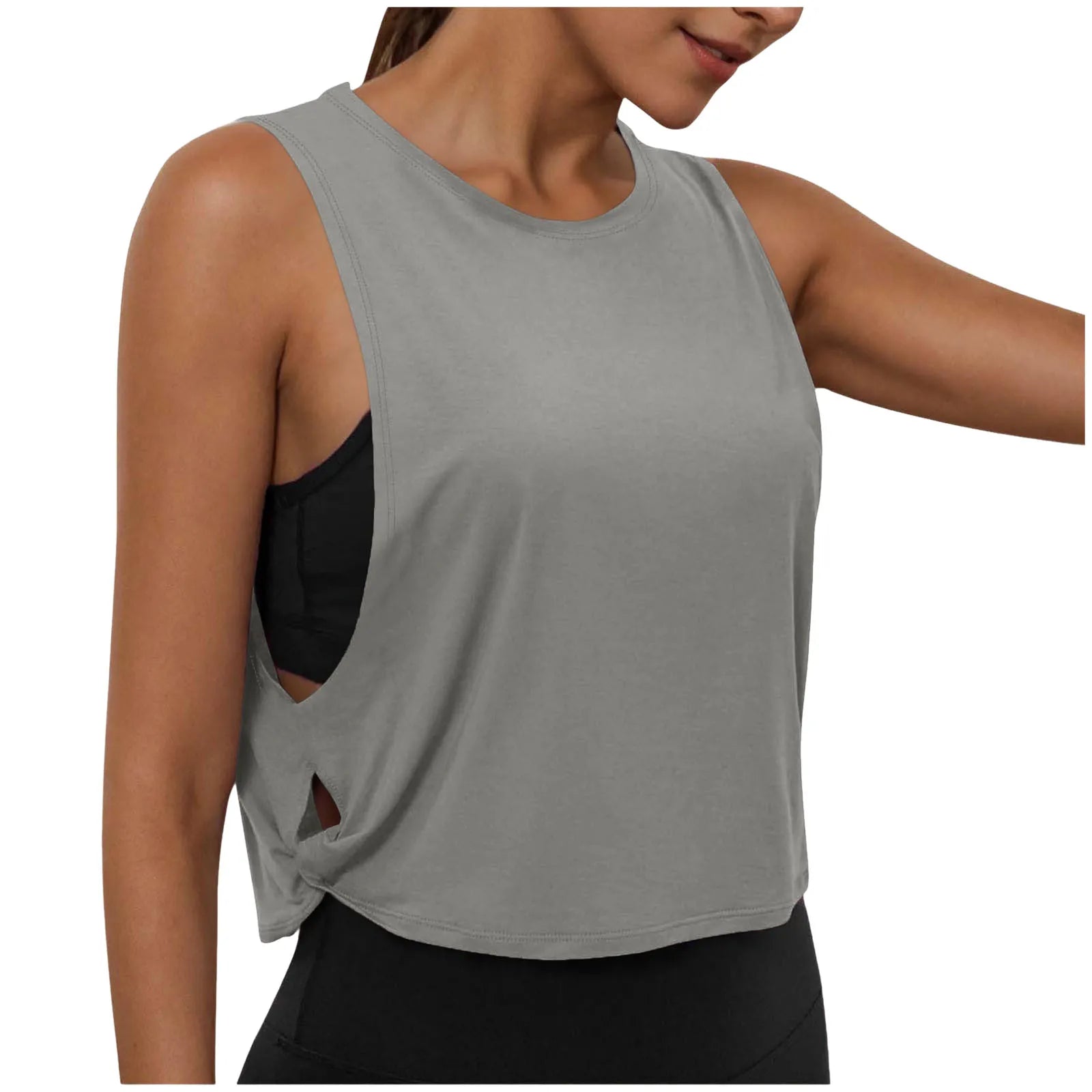 Women's Running Apparel: Lightweight, Sleeveless Casual Loose Fit, Cropped Sports Tank Top / Rungear