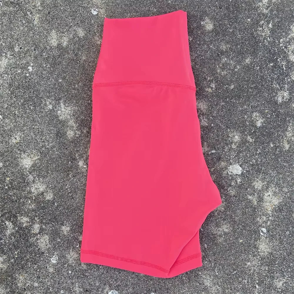 Women's Shorts Apparel: Solid Colour, High Waist, Comprehensive Fitness Sports Training Shorts with  Internal Pocket / Rungear