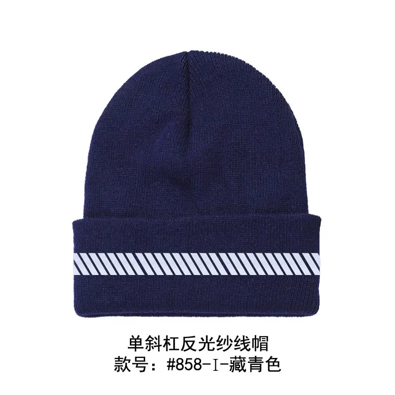 Reflective Hat Gear: High Visibility Safety Beanie, Reflective Knit, Ribbed Warm Winter Hats for Night Running, Hiking, Cycling / Rungear