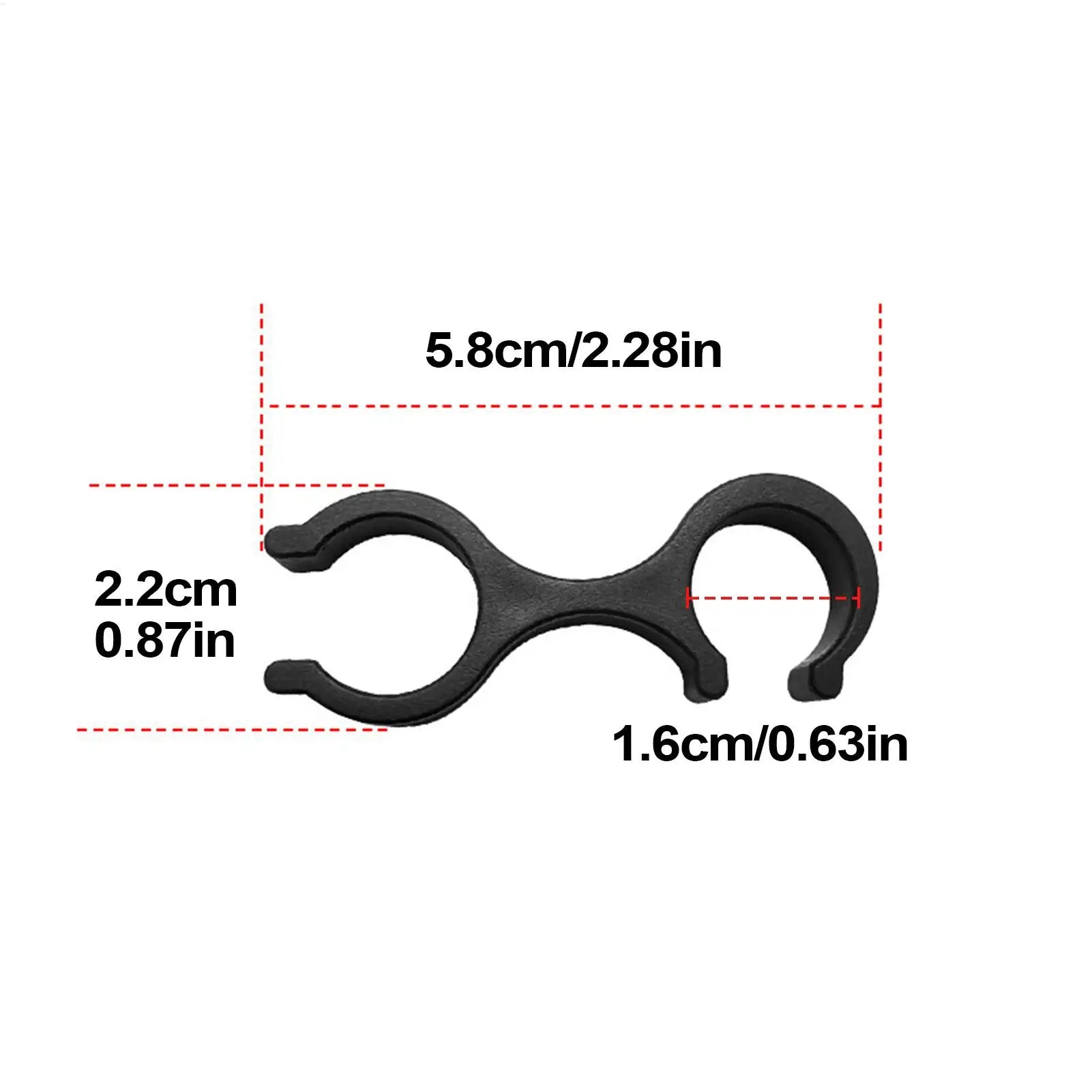 Trail Gear Accessories: 4PC Trekking Pole Clip Storage Organizer, 8 Shape Holder Clamp, Outdoor Hiking Gear / Rungear