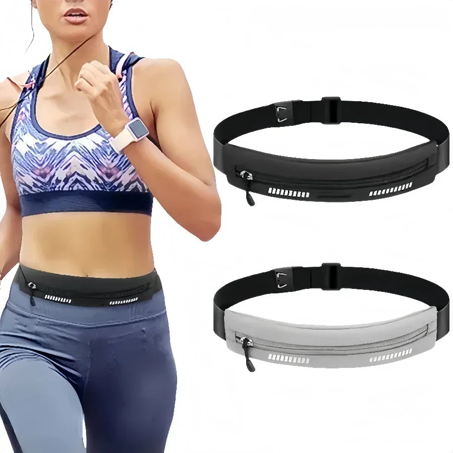 Running Belt Accessories: Adjustable, Reflective, Waterproof, Running Sports Waist Bag with Zipper Pocket for Jogging Fitness / Rungear