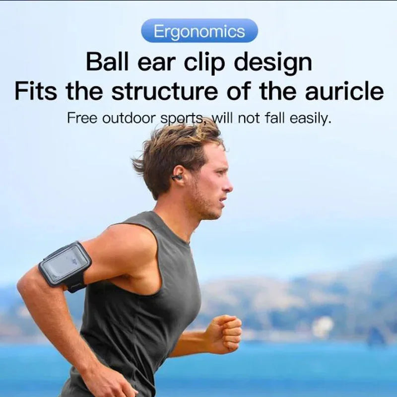 Running Tech Accessories: Bone Conduction Earphones-Clips, Bluetooth, Wireless, 3D Surround / Rungear