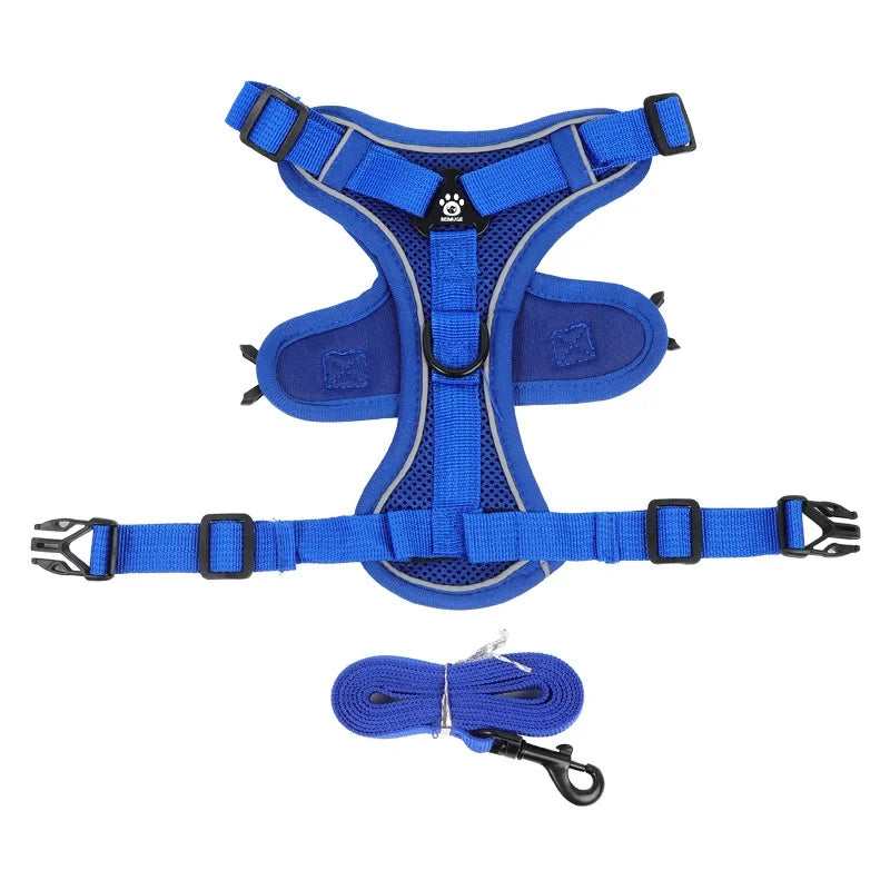 Dog Halter Accessories: Adjustable, Reflective, No Pull Dog Harness Vest and Leash Set for Small Dogs / Rungear