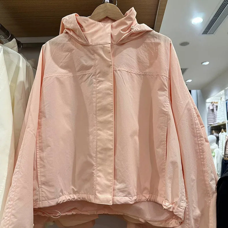 Women's Hooded Casual Jacket – Lightweight, Single-Breasted, Relaxed Fit | Summer Outwear | S–XL
