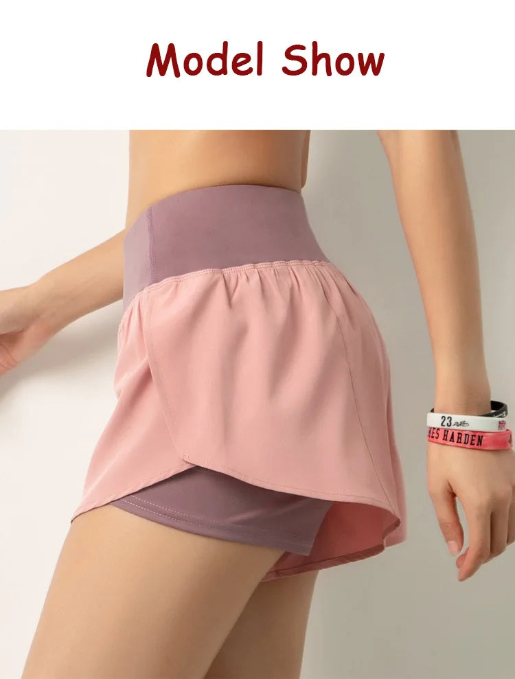 Women's Quick Dry Shorts: Summer, Double-Deck, Breathable Running Fitness Training Shorts / Rungear