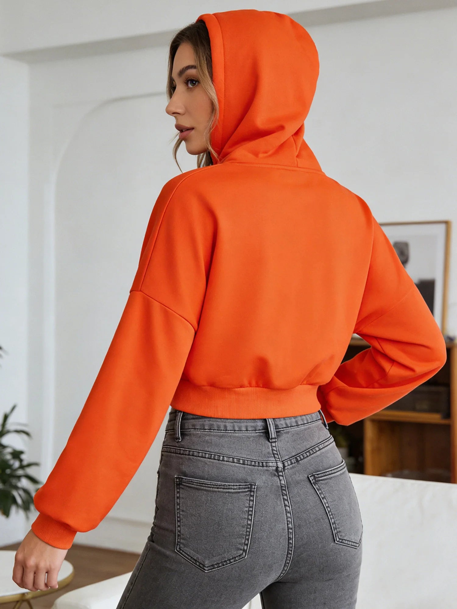 Womens Sports Tops Workout Running Clothing Adults Soft Long Sleeve Drawstring Hooded Jacket Zipper Loose Sweatshirt Outerwear
