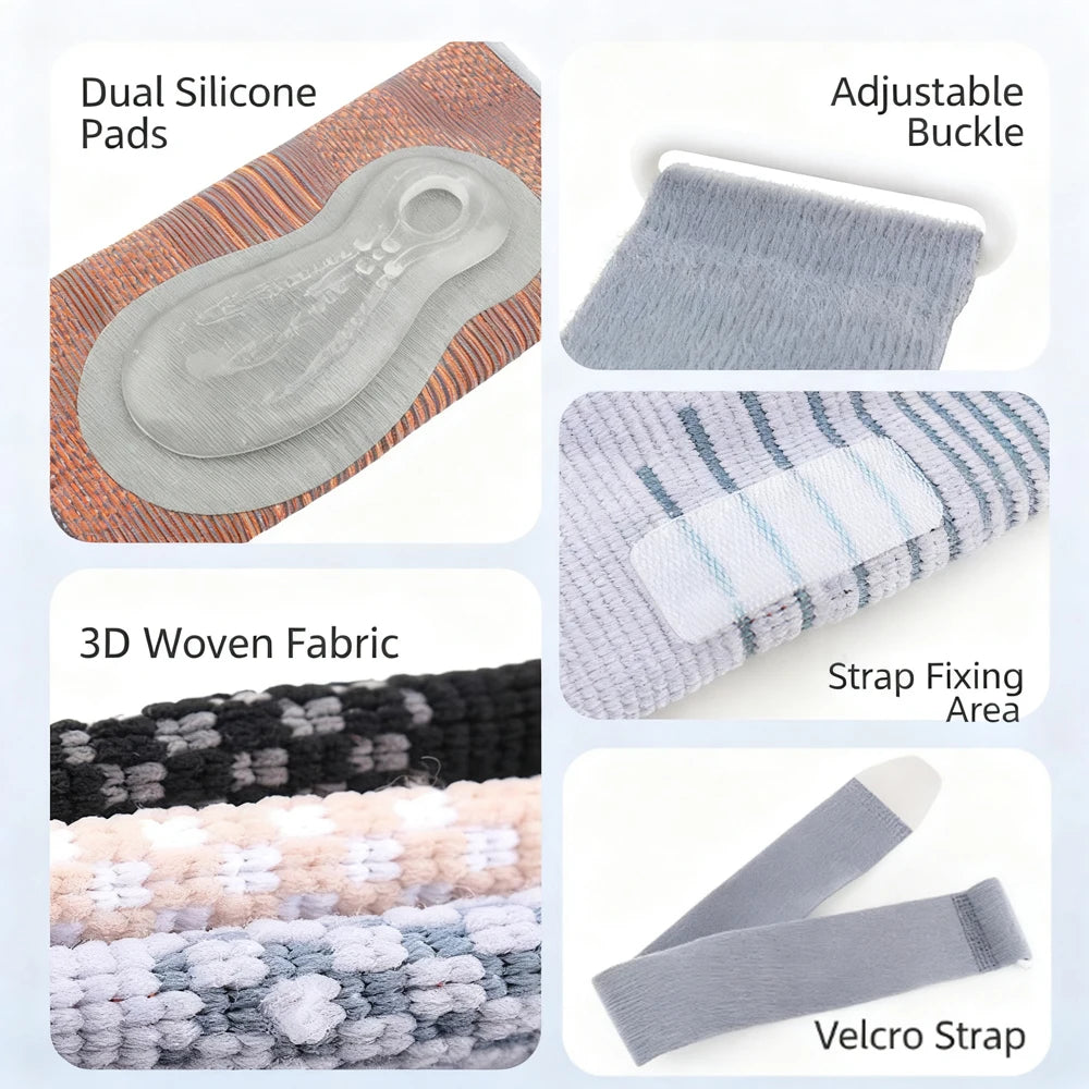 Running Compression Gear: Adjustable Arm Support with Gel Pad, Compression Sleeve with Strap / Rungear