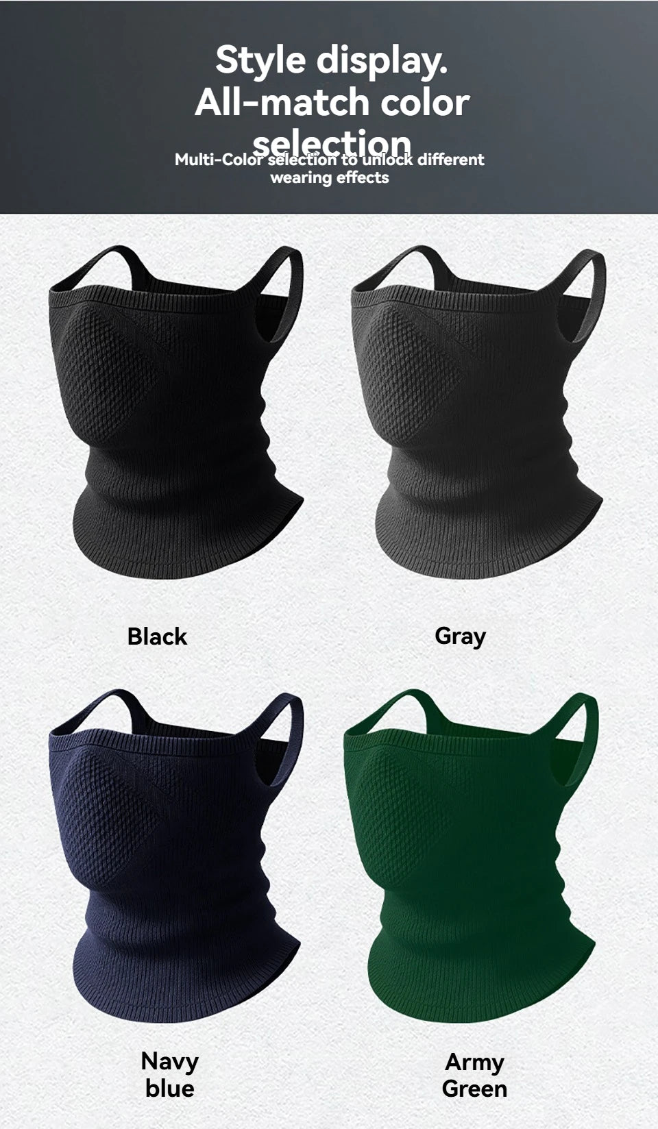 Winter Hat Accessories: KoKossi Windproof, Breathable, Ear Hanging Neck Protection Face Cover for Outdoor Sports / Rungear