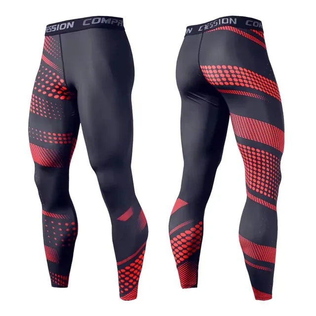 Men's Compression Apparel: Casual Compression Workout Sports Leggings Pants / Rungear