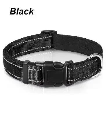Reflective Breathable Adjustable Neoprene Dog Collar For Medium Large Dogs