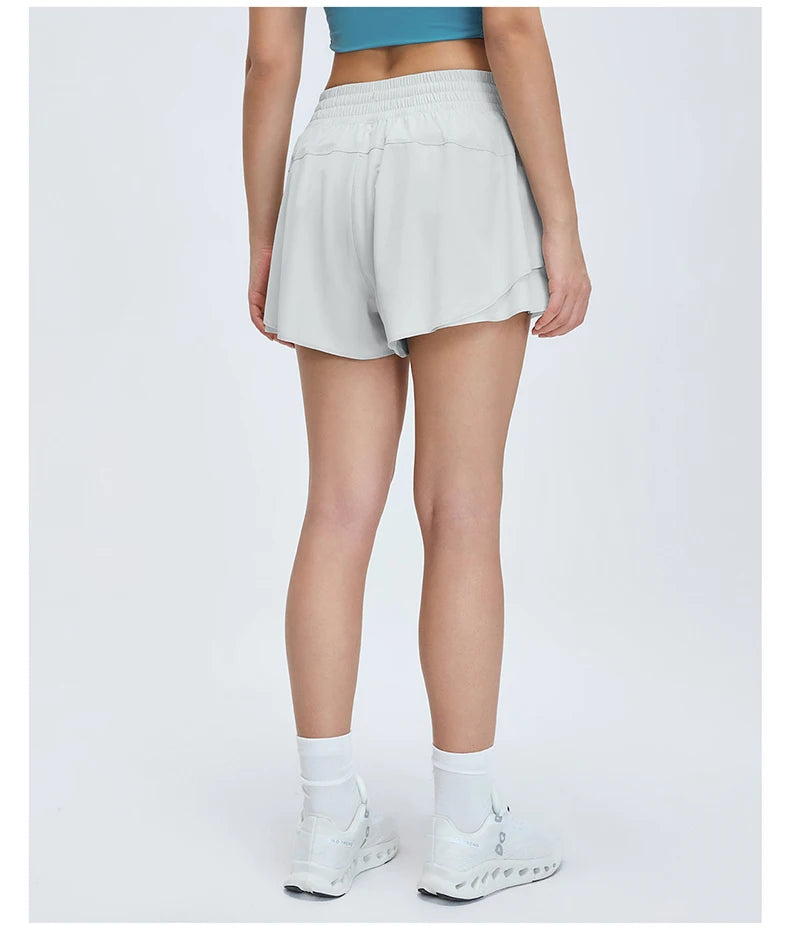 Women's 2-in-1 High-Waist Quick-Dry Running Shorts