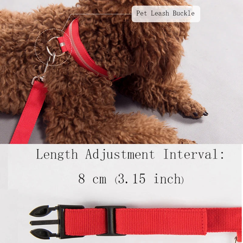 LED Light Night Safety Anti-Lost Nylon Adjustable Collar For Dogs