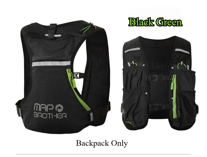 Marathon Vest Gear: MAP BROTHER B109 Breathable, Lightweight, Trail Running, Marathon Hydration Vest Backpack / Rungear