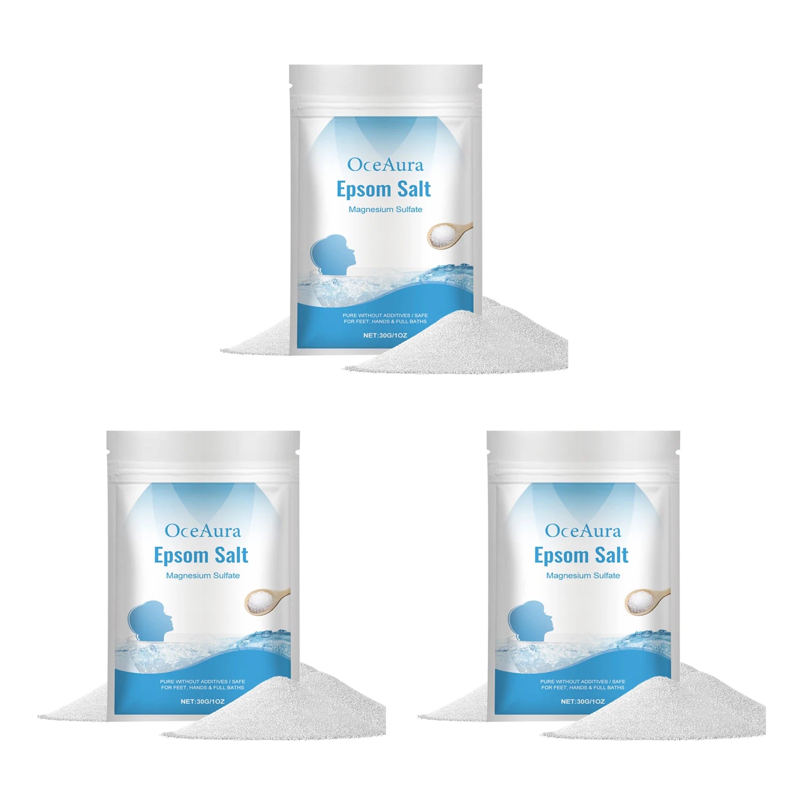 Recovery Gear Accessories: Pure Magnesium Sulfate Epsom Salts, Natural Relaxation Muscle Relief Detox Skin Care / Rungear
