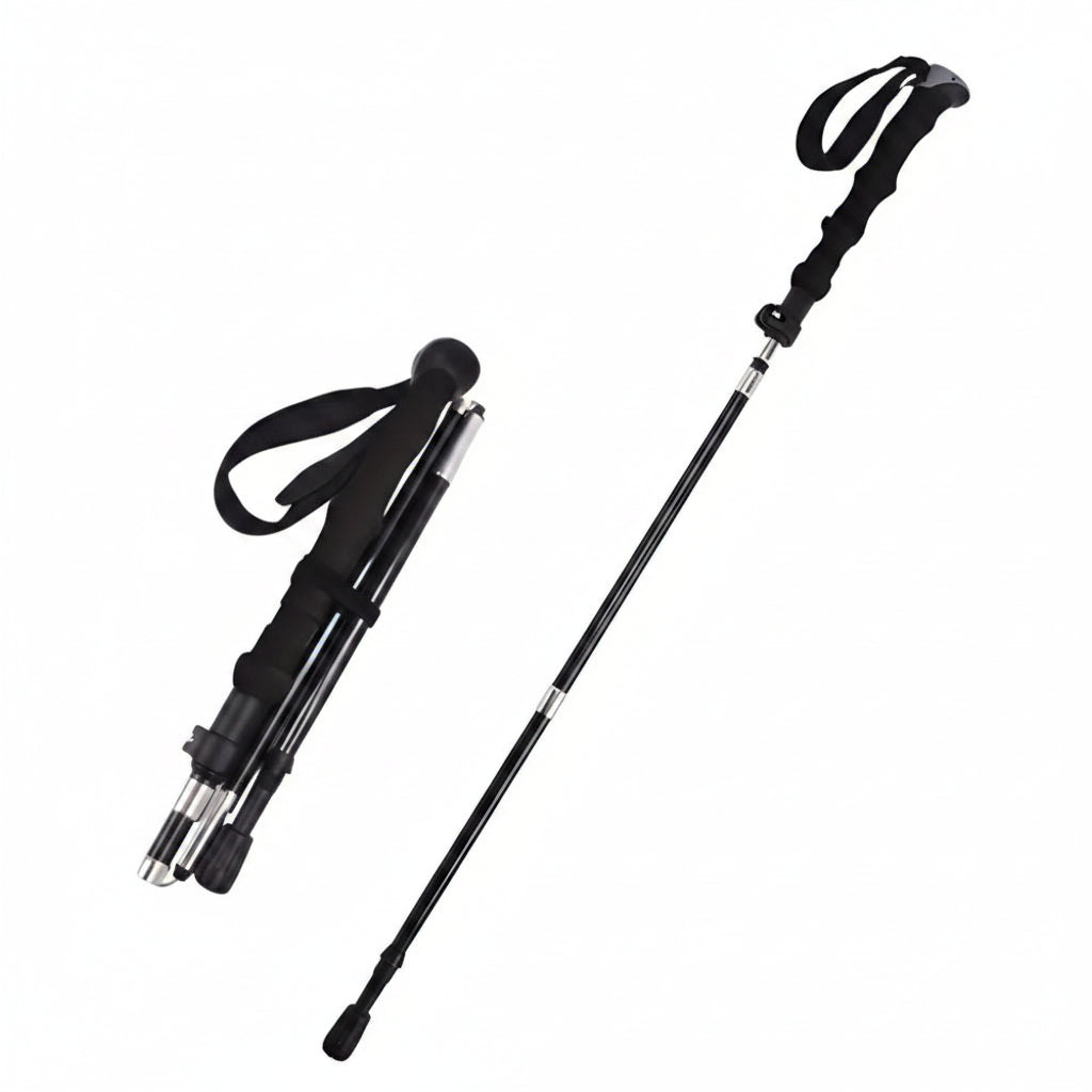 Trail Gear Accessories: 2PC Premium 100% Carbon Fibre Trekking Poles, Adjustable, Lightweight Hiking/Walking Sticks with Quick Flip Lock, Anti-Shock / Rungear