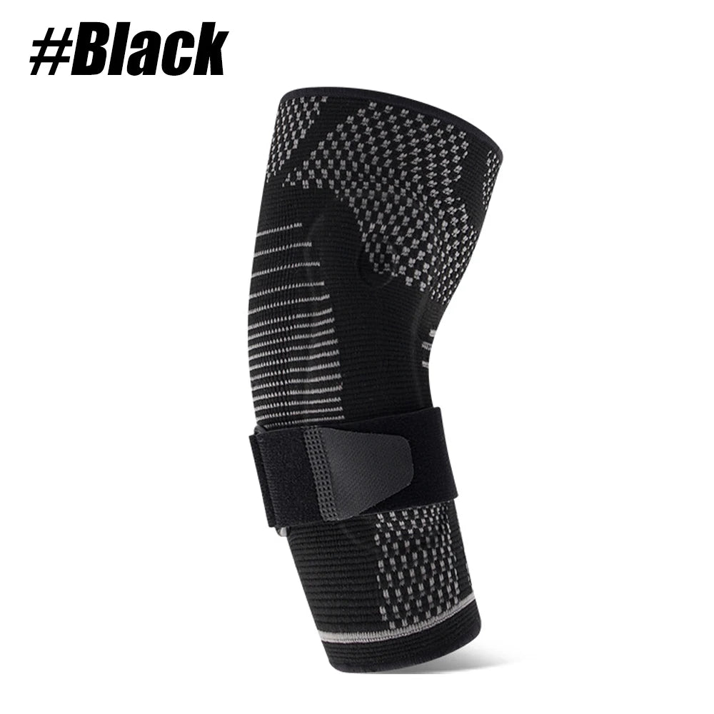 Running Compression Gear: Adjustable Arm Support with Gel Pad, Compression Sleeve with Strap / Rungear