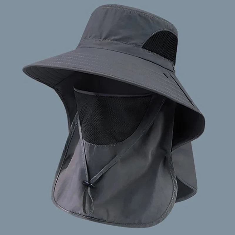 Summer Hat Gear: UV Protection, Outdoor Bucket Hat with Neck Flap Cap For Hiking, Outdoors / Rungear