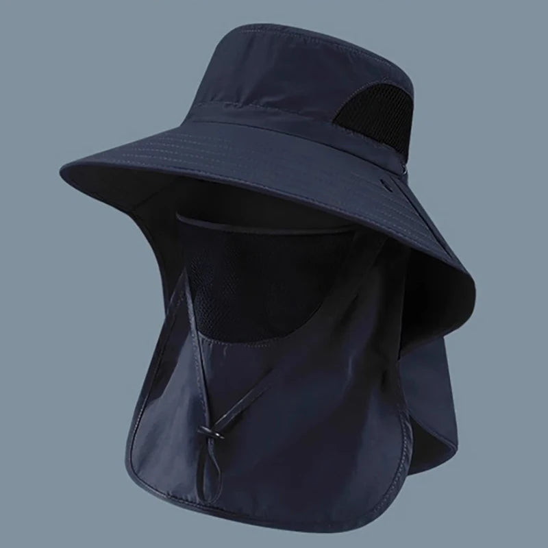 Summer Hat Gear: UV Protection, Outdoor Bucket Hat with Neck Flap Cap For Hiking, Outdoors / Rungear