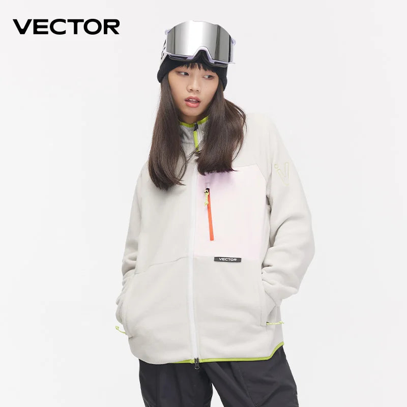 Unisex Winter Jackets: VECTOR Unisex Fleece, Contrast Sleeve, Warm Winter Sweatshirt Jacket / Rungear
