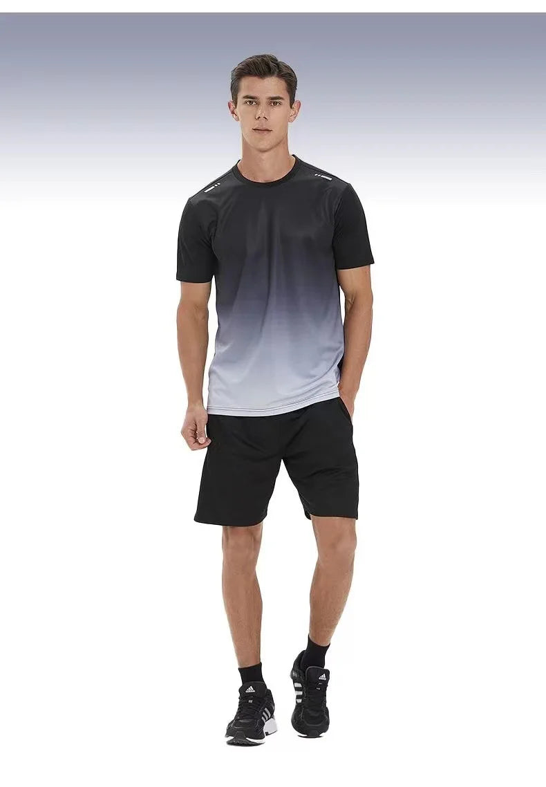 Men's Summer Running Apparel: Quick-Dry, Short Sleeved, Breathable Sports Fitness Shirt / Rungear
