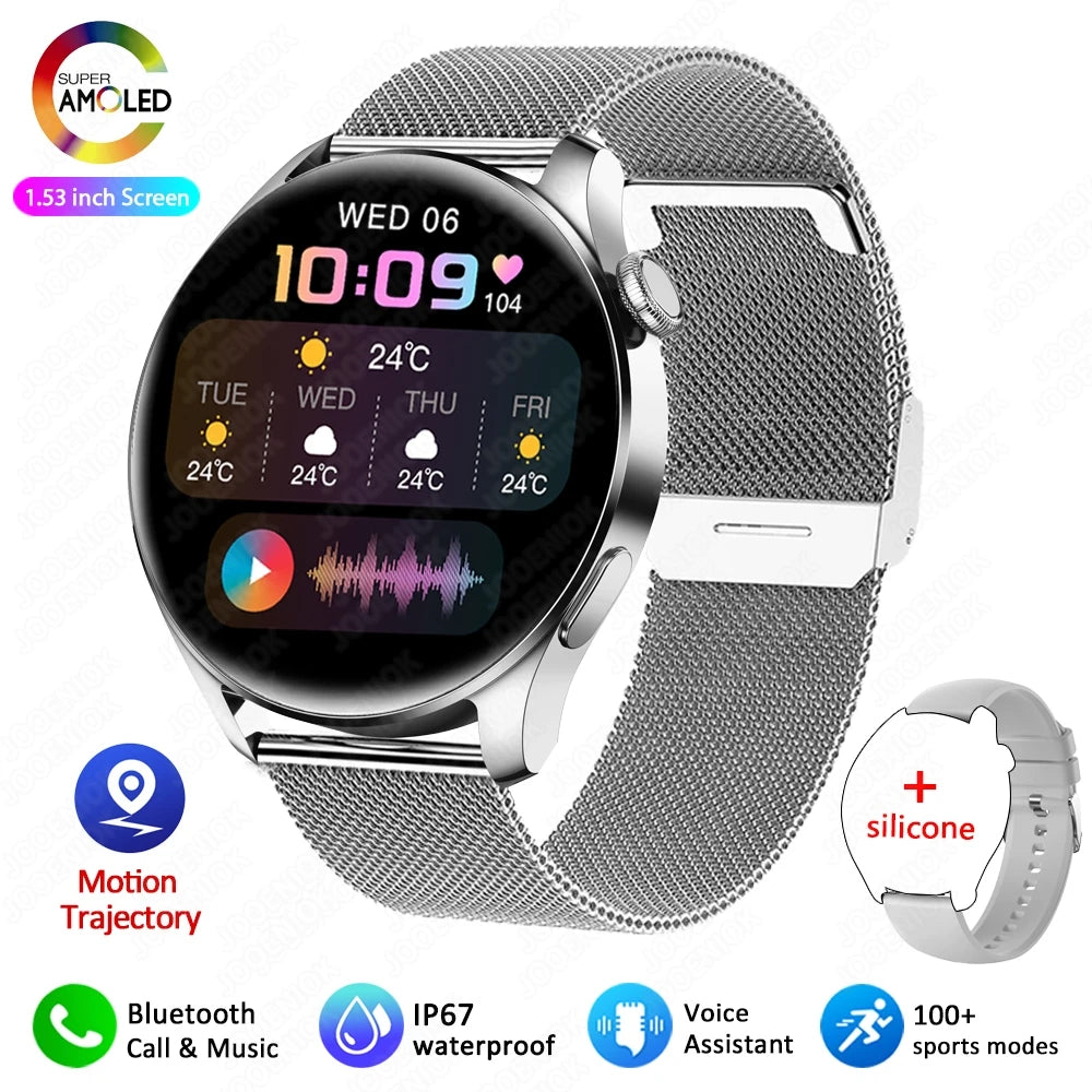 Tech Accessories Gear: 2026 New Smart Watch For Men HD AMOLED Screen, GPS, Motion Heart Rate, Bluetooth, Calls / Rungear
