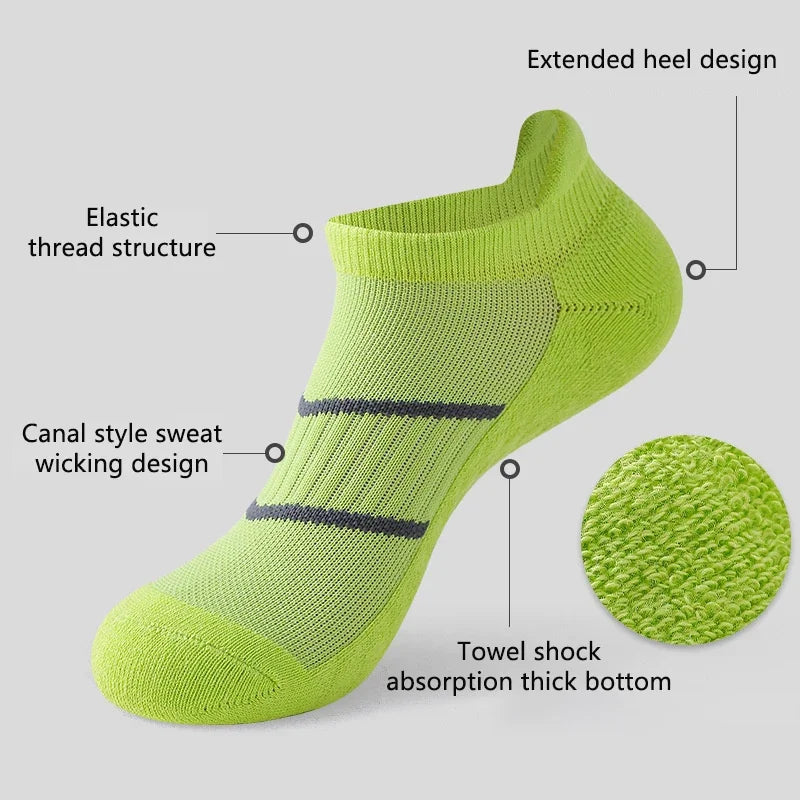 Moisture-Wicking Sock Gear: Unisex, Breathable, Anti-Slip, No-Sweat, Cotton Athletic Running Socks / Rungear
