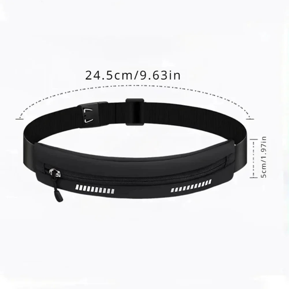 Running Belt Accessories: Waterproof, Adjustable, Reflective Running Waist Belt Pouch for Jogging, Hiking, Travel / Rungear