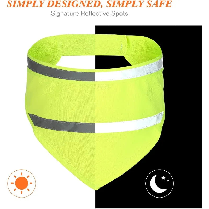 Dog Gear Accessories: Reflective, High Visibility Triangle Scarf, Suitable for Small and Medium-Sized Dogs / Rungear