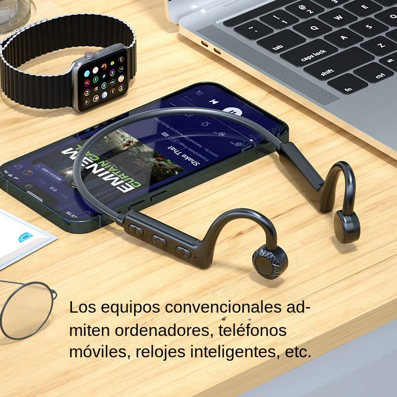 Running Tech Gear: Xiaomi Bone Conduction, Wireless, Waterproof Bluetooth Headset Ear Hooks For iPhone / Rungear
