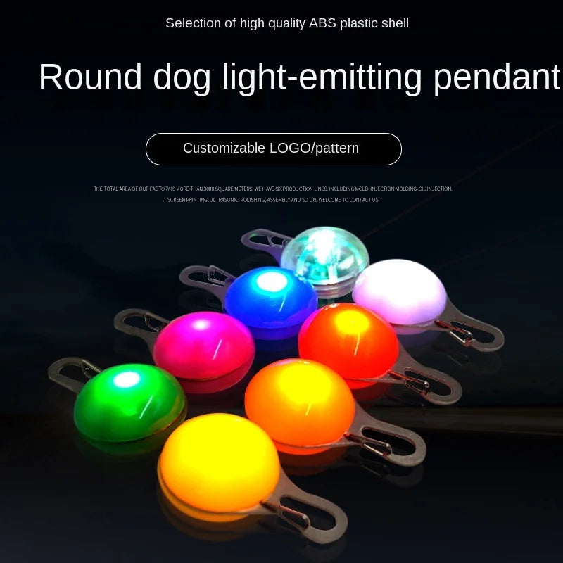 LED Dog Collar Light, Glow in The Dark Reflective Strip, Anti-Lost Night Safety Pendant for Pets Cat Christmas Gift
