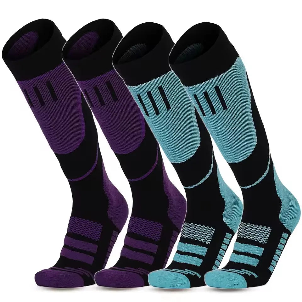 Running Compression Socks: 1 PR Unisex, Winter Merino Wool, Thermal Long Compression Socks for Running, Hiking / Rungear