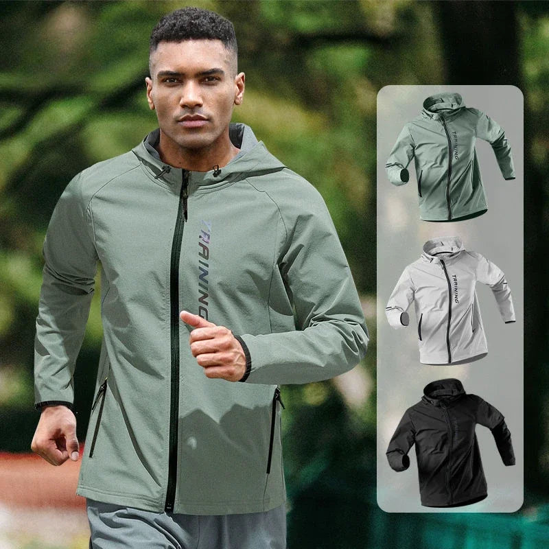 Men's Running Apparel: Windproof, Quick-Dry Sports Windbreaker Jacket / Rungear