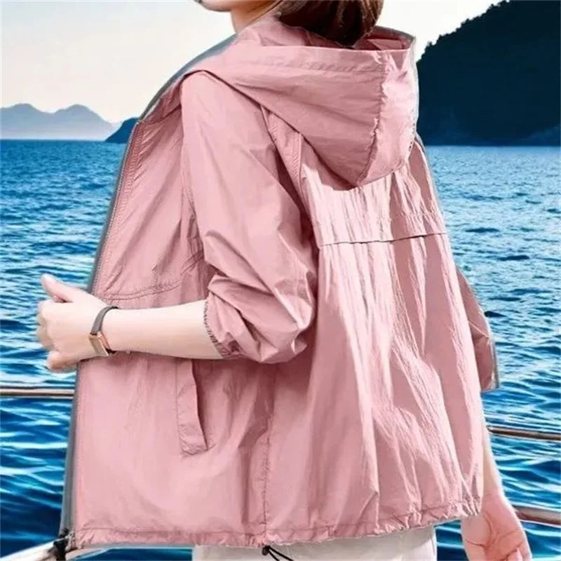 Women's Lightweight Jackets: Thin, Breathable, Sun-Protective Summer Sports Outwear Jacket / Rungear