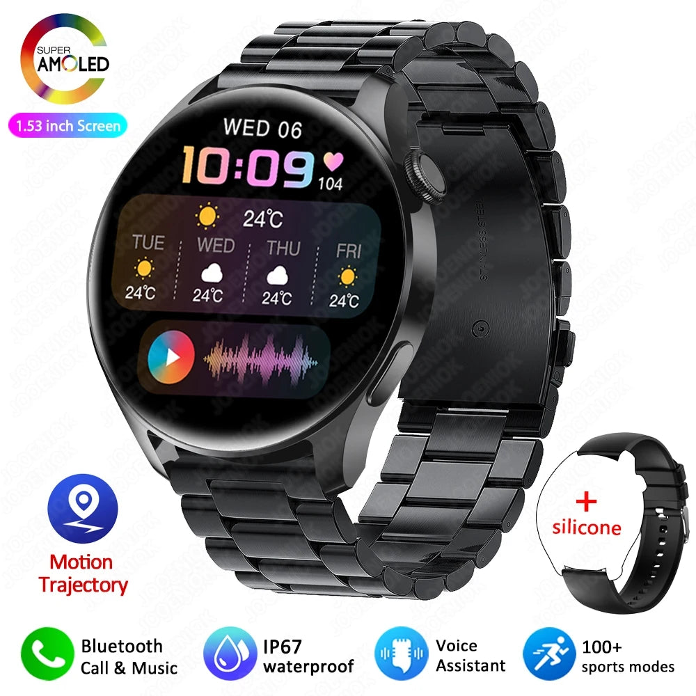 Tech Accessories Gear: 2026 New Smart Watch For Men HD AMOLED Screen, GPS, Motion Heart Rate, Bluetooth, Calls / Rungear