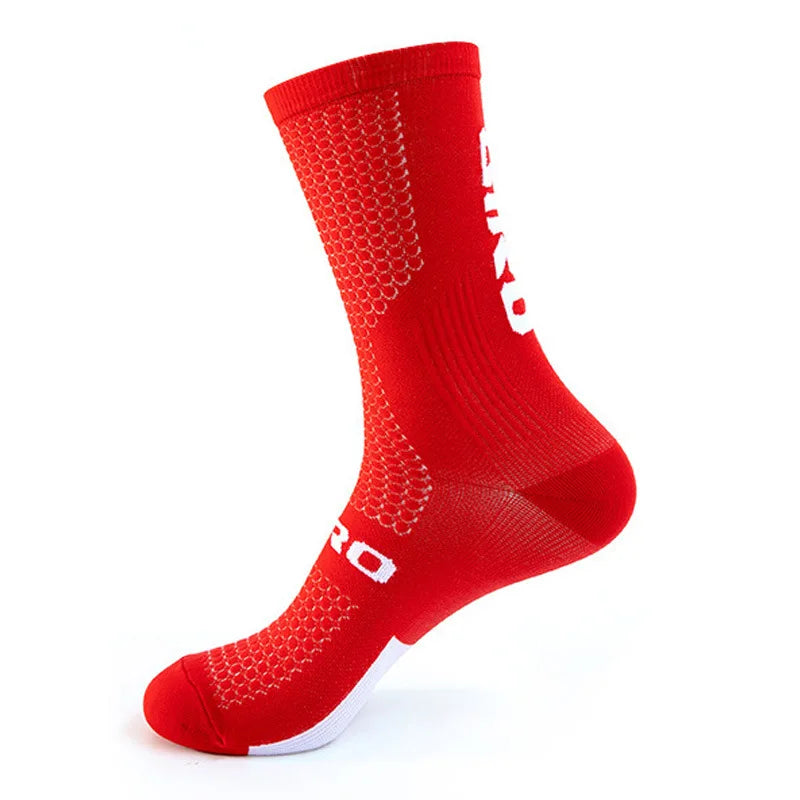 Compression Sock Apparel: 1 PR Men's Knee-High Sports Compression Socks Cycling, Hiking, Running, All Sports / Rungear