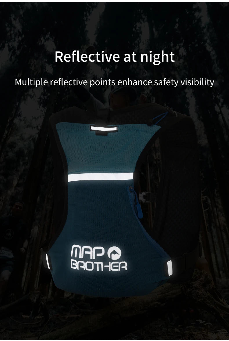 Marathon Vest Gear: MAP BROTHER B109 Breathable, Lightweight, Trail Running, Marathon Hydration Vest Backpack / Rungear