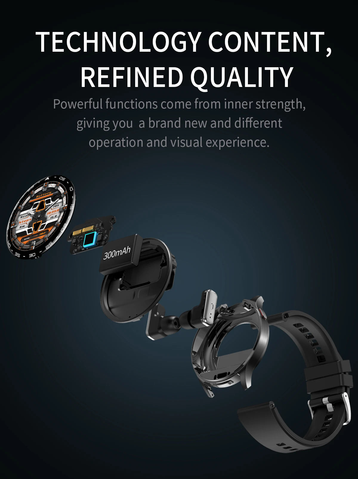 Running Tech Gear: New TWS 2-in-1 Bluetooth Smart Watch With Earphones HIFI 9D For Android iOS / Rungear