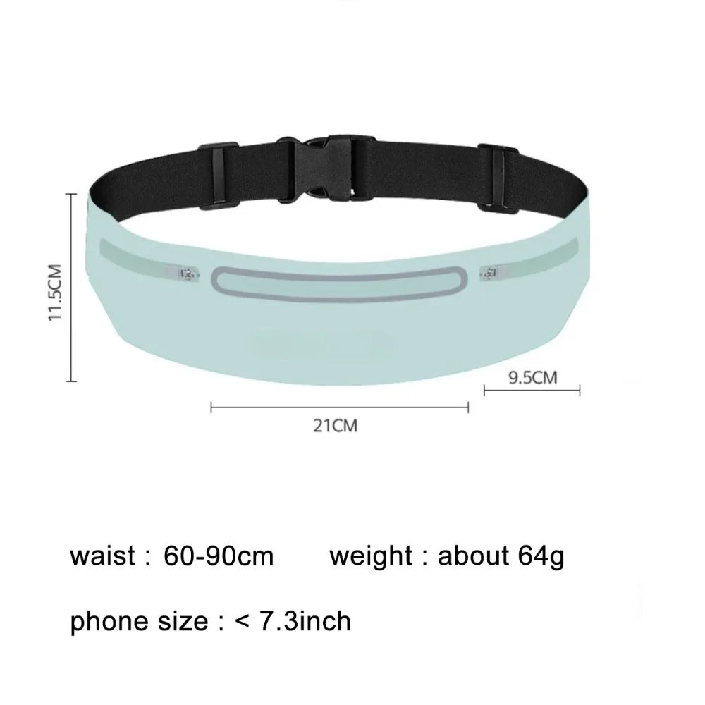 Sports Waist Pack Fanny Pack Wallet Adjustable Men Women Running Pouch Belt Portable Phone Holder Gym Bum Outdoor Running Bags