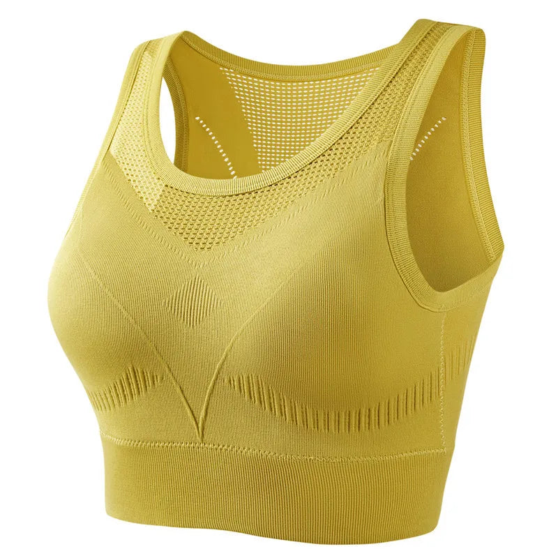 Women's Running Apparel: Fitness Fixed Pad, Push Up Sports Bra Crop Top / Rungear
