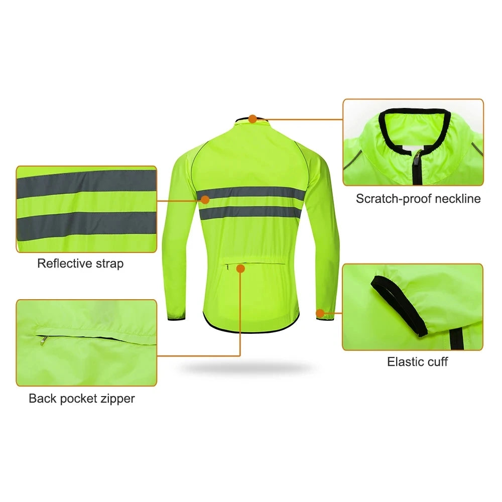 Men's Running Apparel: WOSAWE Ultralight Reflective Windproof Water Resistant Windbreaker / Rungear