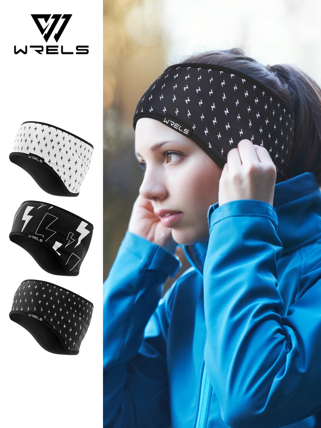 Running Hat Accessories: WRELS Thermal, Windproof, Stretchy Fleece Headband  Sports Sweatband for Running Skiing, Hiking, Walking / Rungear