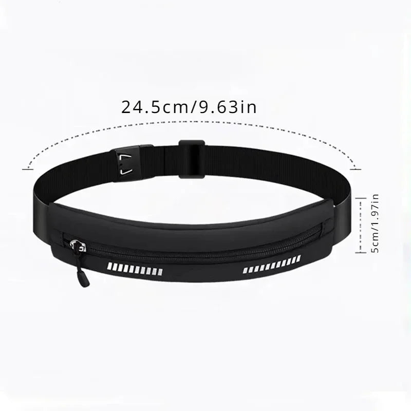 Running Belt Accessories: Waterproof, Adjustable, Reflective Running Waist Belt Pouch for Jogging, Hiking, Travel / Rungear