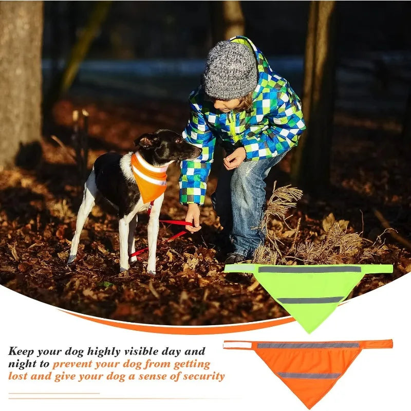 Dog Gear Accessories: Reflective, High Visibility Triangle Scarf, Suitable for Small and Medium-Sized Dogs / Rungear