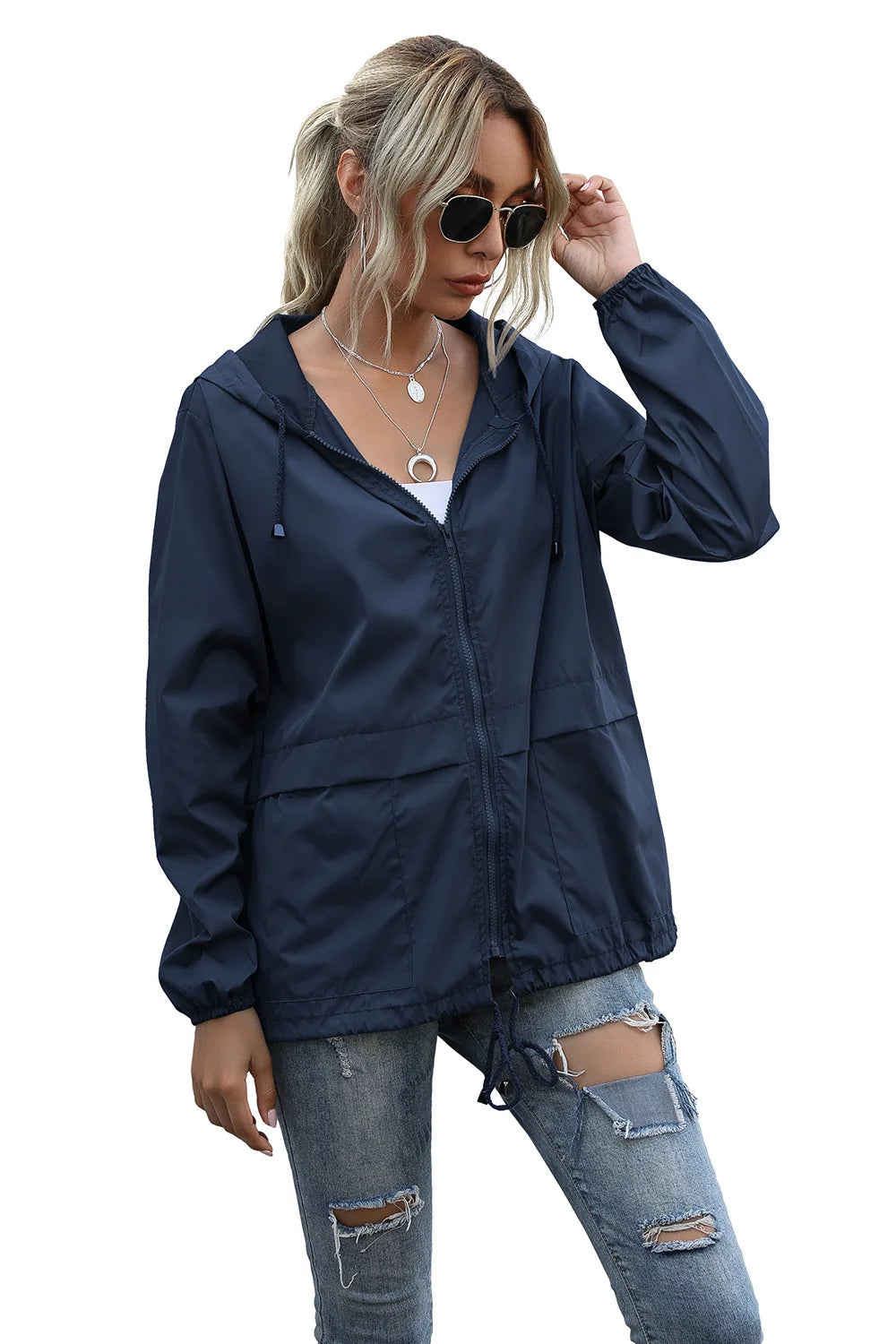 Women's Jackets Apparel: Ultralight, Waterproof, Windproof, Slim Hooded Windbreaker Jacket / Rungear